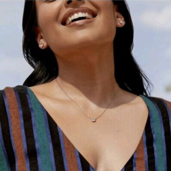 COACH Rose Gold Open Circle Necklace - Picture 7 of 7